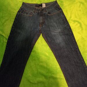 Rocawear Classic Fit Dark Wash 5 Pocket Denim Blue Jeans Men's Sz 32 x 30